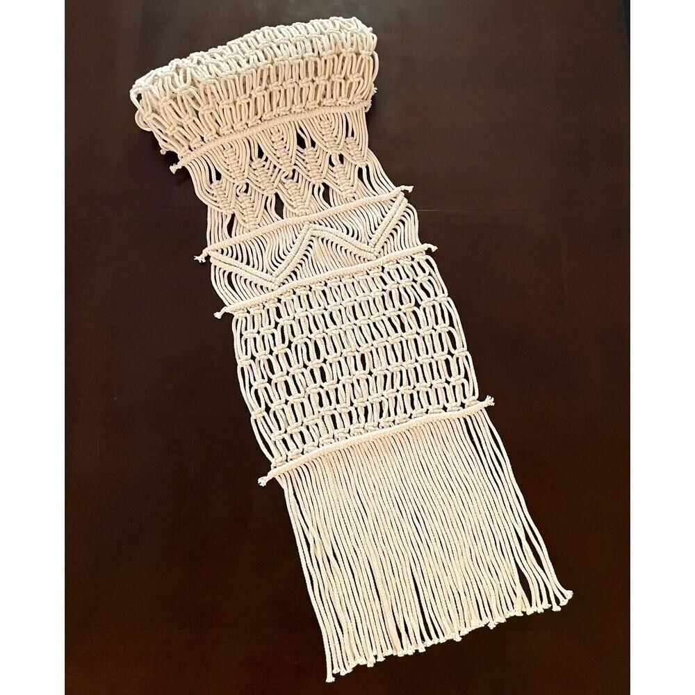 Table Runner Macrame Dining Handwoven 86x13 Long Bohemian Wedding Party New